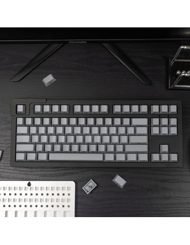 Juego de Teclas Grises PBT Mintcaps 107 Teclas para Mecánicos