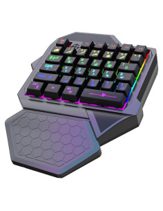 Teclado Mecánico LED Ergonómico JSGHGDF 35 Teclas para PC