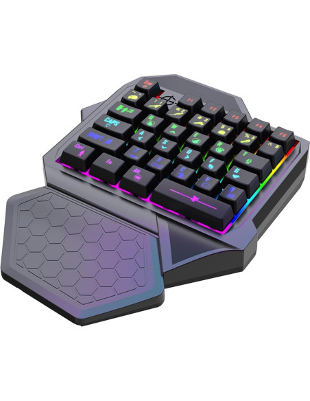 Teclado Mecánico LED Ergonómico JSGHGDF 35 Teclas para PC