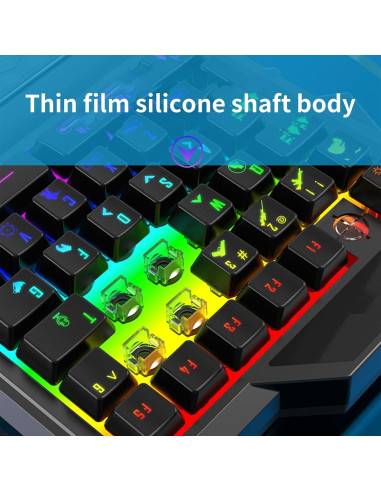 Teclado Mecánico LED Ergonómico JSGHGDF 35 Teclas para PC