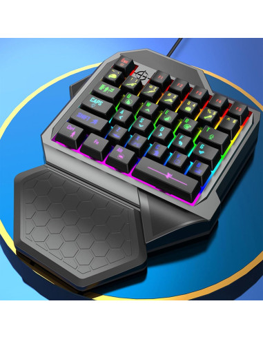 Teclado Mecánico LED Ergonómico JSGHGDF 35 Teclas para PC
