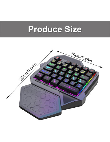 Teclado Mecánico LED Ergonómico JSGHGDF 35 Teclas para PC