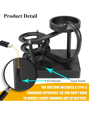 Máquina de Movimiento Perpetuo Gecdgzs - Juguete Educativo Negro