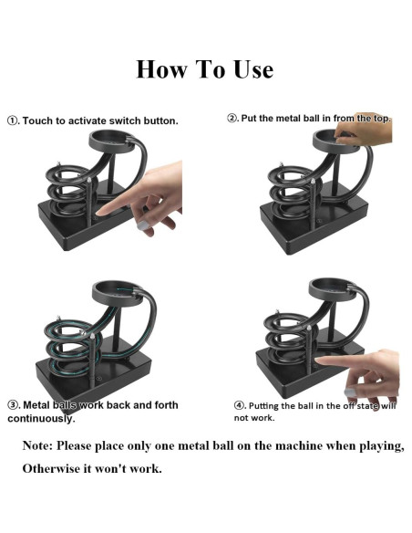 Máquina de Movimiento Perpetuo Gecdgzs - Juguete Educativo Negro