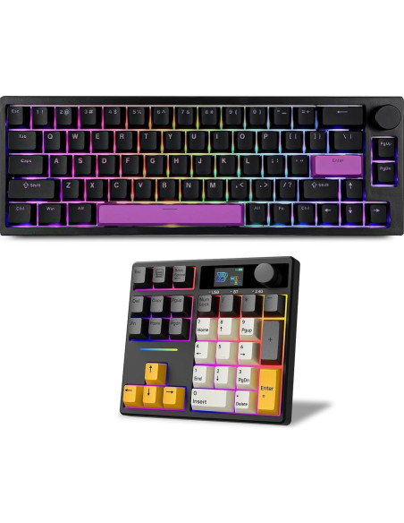 Teclado Mecánico BOYI 66% + Numpad 31, Teclas Matcha, Inalámbrico