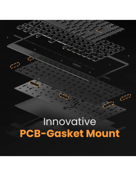 Teclado Mecánico Lofree Edge Bluetooth 75% Gris Volcán