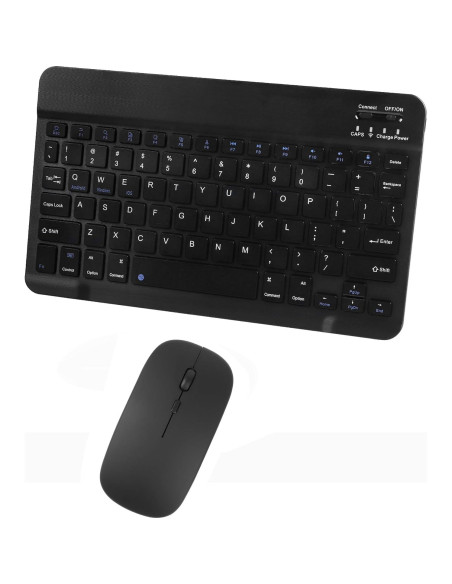 Combo Teclado y Ratón Inalámbrico Ergonómico Bluetooth Negro