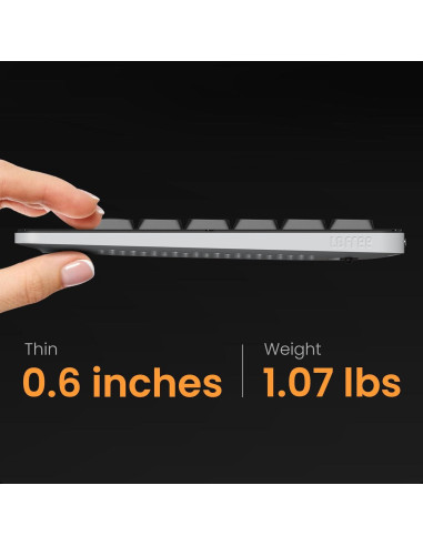 Teclado Mecánico Lofree Edge Bluetooth 75% Gris Volcán