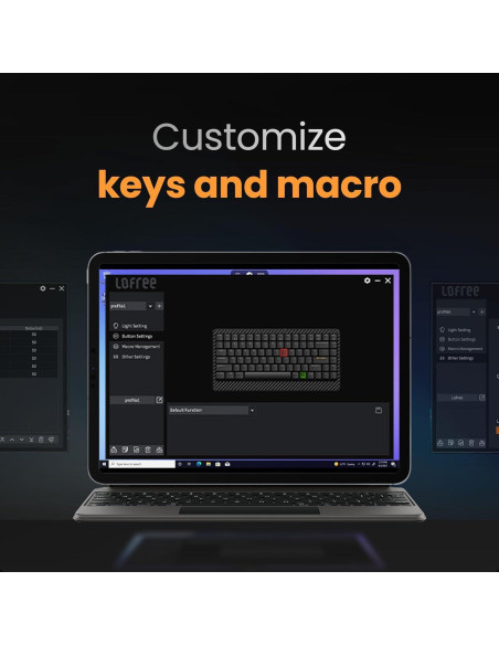 Teclado Mecánico Lofree Edge Bluetooth 75% Gris Volcán
