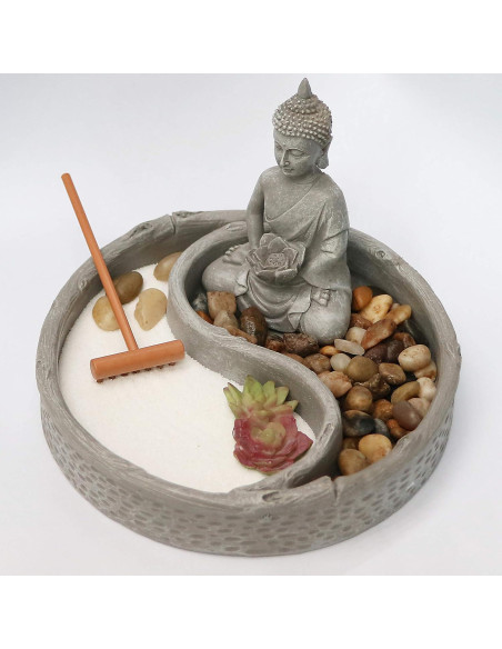 Kit Jardín Zen Mini Nature's Mark para Escritorio 15.24 cm