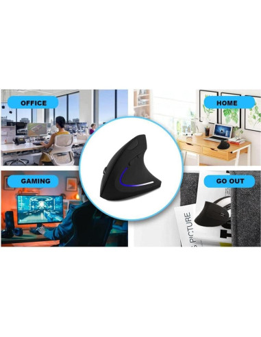 Combo Teclado y Ratón Inalámbrico Ergonómico Bluetooth Negro