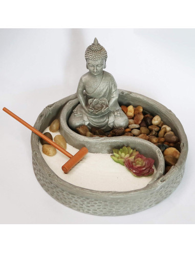 Kit Jardín Zen Mini Nature's Mark para Escritorio 15.24 cm