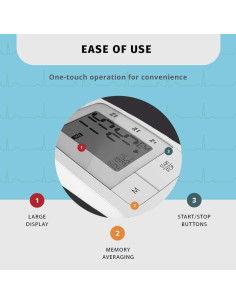 Monitor de Presión Arterial Automático HoMedics BPA-945, 60 Memorias 2