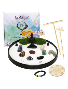Jardín Zen de Escritorio BangBangDa con 27 Piezas Chakra