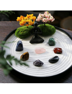 Jardín Zen de Escritorio BangBangDa con 27 Piezas Chakra 2