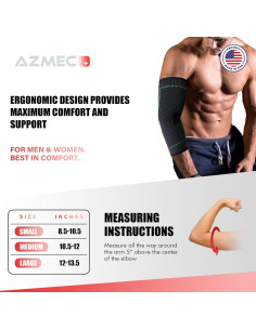 Mangas de Compresión Azmec para Brazos Unisex Mediano 2