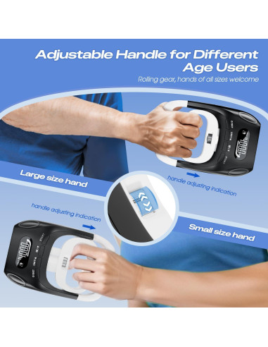 Dinamómetro de mano digital Uthpra 2 en 1 con anillo de resistencia