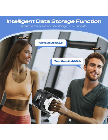 Dinamómetro de mano digital Uthpra 2 en 1 con anillo de resistencia