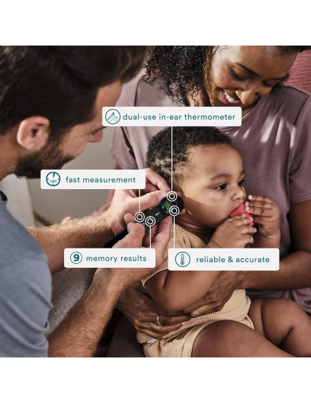 Termómetro Infrarrojo Dual HoMedics TIE-300-BK, 1s, Sin Contacto