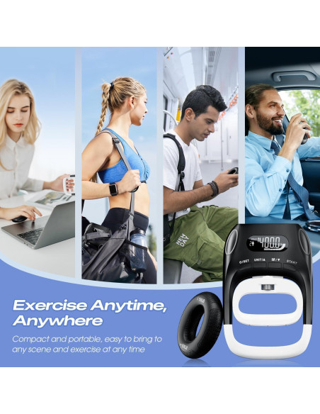 Dinamómetro de mano digital Uthpra 2 en 1 con anillo de resistencia