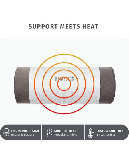 Almohada Lumbar Ergonómica HoMedics HCS-51-GY con Calor