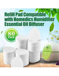 80 Almohadillas de Repuesto Microfibra Homedics Difusor Aceite 2