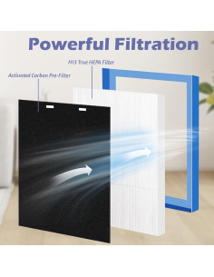 Filtro HEPA Popurure AF-20 Compatible Purificador HoMedics 2