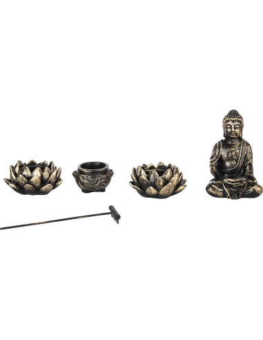 Kit de Jardín Zen de Escritorio MyGift con Buda y Velas