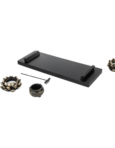 Kit de Jardín Zen de Escritorio MyGift con Buda y Velas