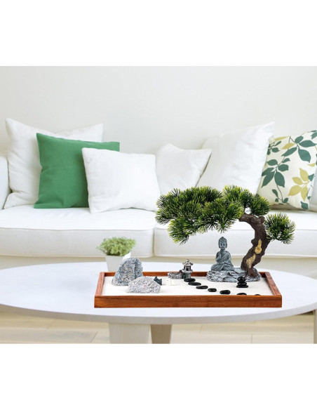 Kit Jardín Zen dgudgu - Mini Jardín de Escritorio 35x24 cm