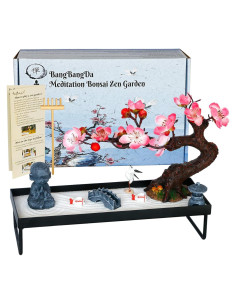 Kit Jardín Zen Mini BangBangDa con Bonsái y Monje Meditador