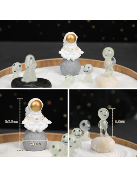 Kit Jardín Zen de Escritorio FOLKOR LIFE con Astronauta y Extraterrestres