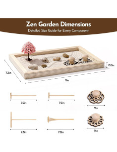 Kit de Jardín Zen Premium Etereos para Escritorio - Meditación 2
