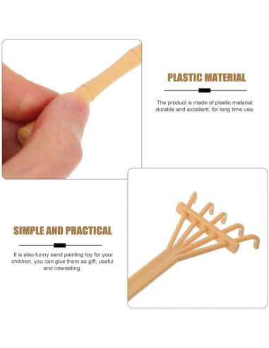 Kit de Rastrillo de Jardín Zen STOBOK Mini 6 Piezas Amarillo