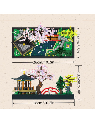 Kit de Construcción Jardín Zen Kanglejia 2280 Piezas