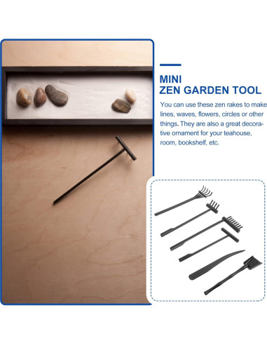 Set de 6 Rastrillos Zen de Arena NUOBESTY para Meditación