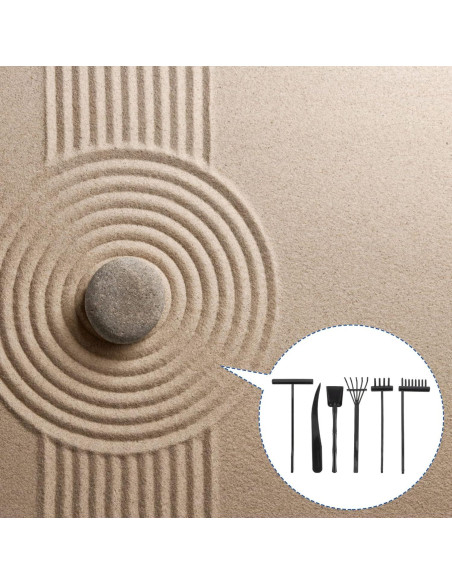 Set de 6 Rastrillos Zen de Arena NUOBESTY para Meditación