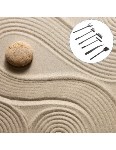 Set de 6 Rastrillos Zen de Arena NUOBESTY para Meditación