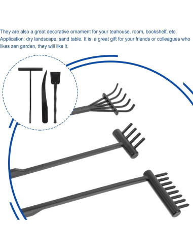 Set de 6 Rastrillos Zen de Arena NUOBESTY para Meditación