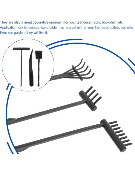 Set de 6 Rastrillos Zen de Arena NUOBESTY para Meditación