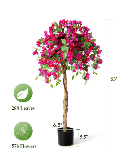 Árbol Artificial Bugambilia Safeplus 135 cm con Maceta