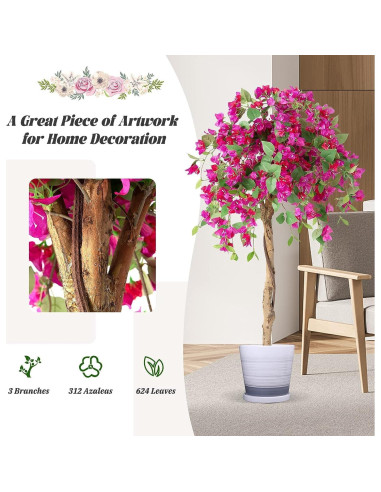 Árbol Artificial Bugambilia Safeplus 135 cm con Maceta