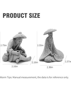 Estatuas de Pescadores en Arenisca DUZFOREI - Decoración Zen 2