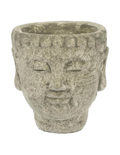 Maceta Buda de Cemento Yardwe 13x12 cm Decorativa Zen