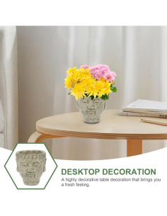 Maceta Buda de Cemento Yardwe 13x12 cm Decorativa Zen 2