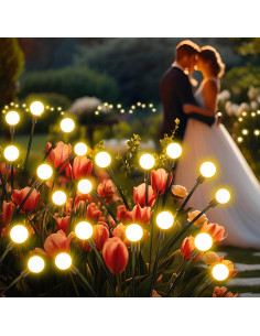 Luces de Jardín Solares NBQQ, Paquete de 4, 32 LED, IP65 2