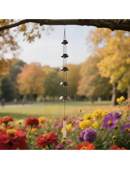 Campana de Viento de Cobre Coobest 91 cm Feng Shui 5 Campanas