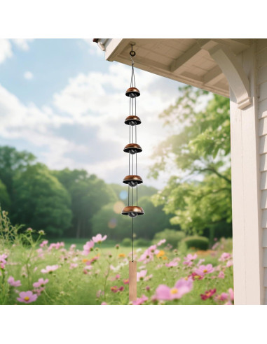 Campana de Viento de Cobre Coobest 91 cm Feng Shui 5 Campanas