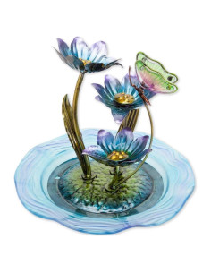 Fuente de Mariposa de Vidrio Iridiscente Bits y Piezas 30.48 cm