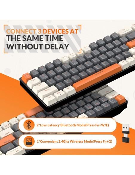 Teclado Mecánico Inalámbrico MAGIC-REFINER K68 68 Teclas